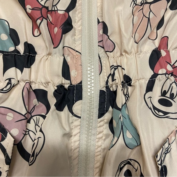 Disney Junior Minnie Mouse Girl’s Hooded Rain Jacket with Bow Size 3T Outdoors - Picture 9 of 12